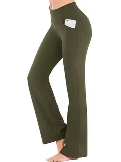 Women's elegant stretchable flared trousers