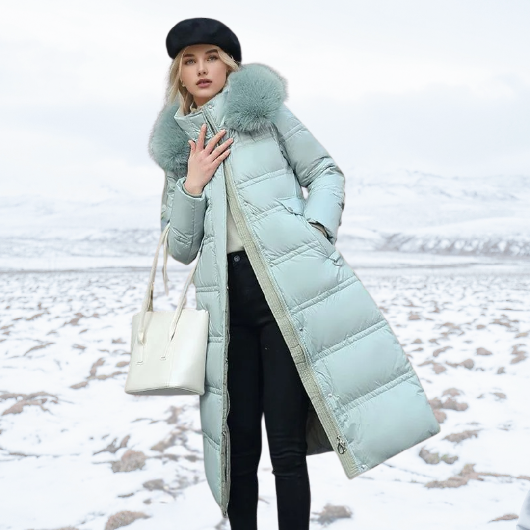 Padded Belted Long Winter Coat