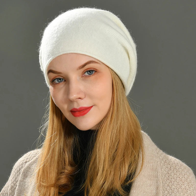 Sienna Slouchy Fit Beanie | Cuffed Brim Fine Knit Beanie