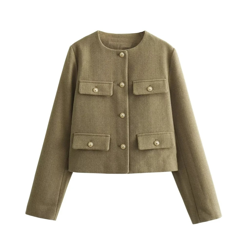 Flap Pocket Short Jacket