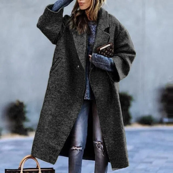 Women's elegant coat with floral pattern