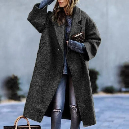 Women's elegant coat with floral pattern