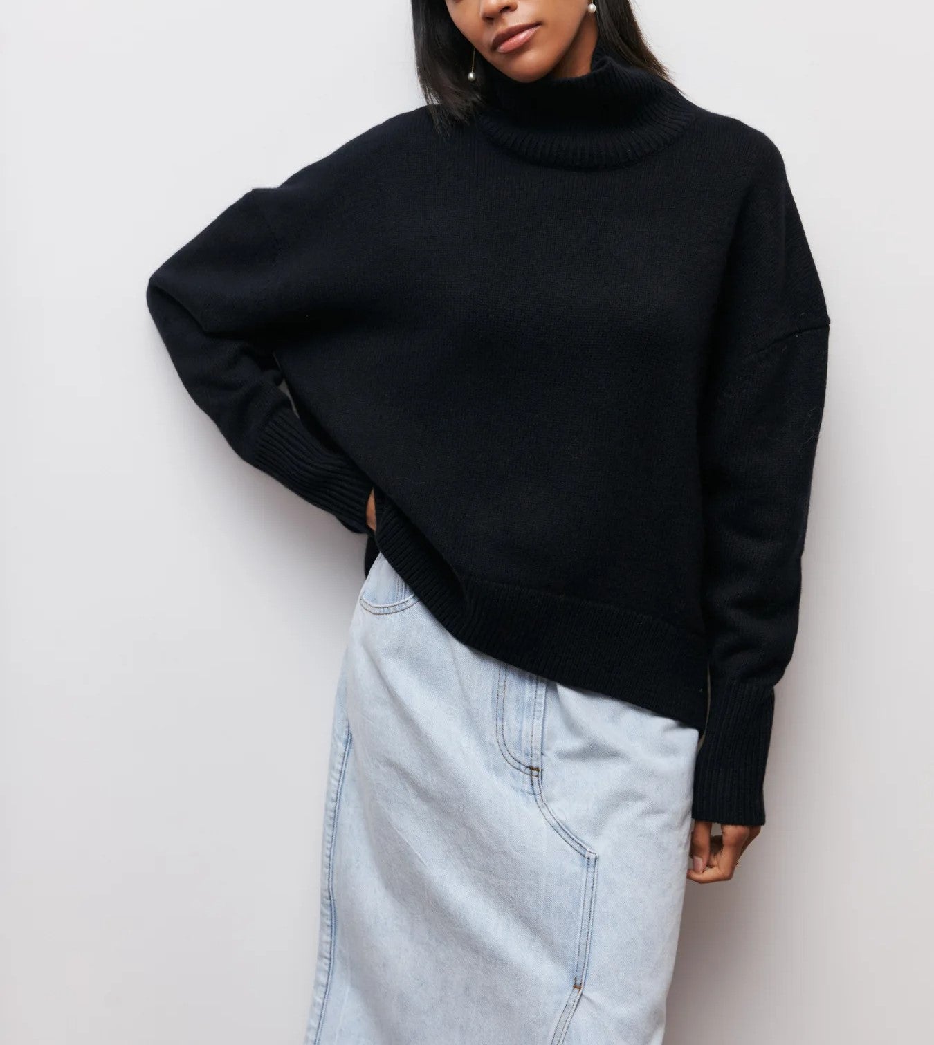 Knitted Turtleneck Top