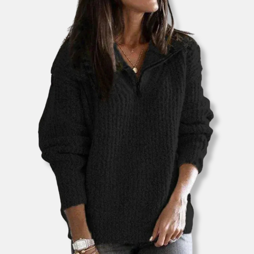 Chunky Knit Relaxed Wool Blend Sweater 