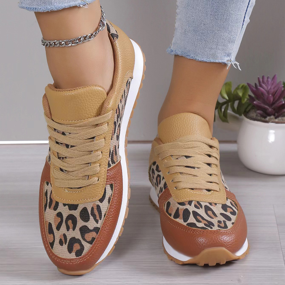 Women's stylish and comfortable sneakers with unique autumn design