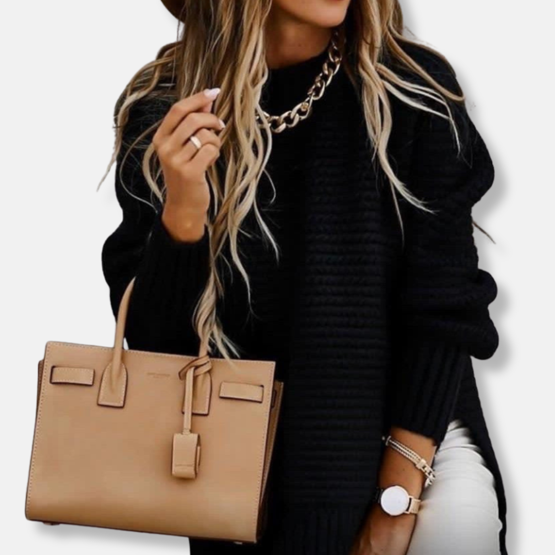 Women’s Pullover Sweater – Oversized Fit – Ribbed Knit – Cozy Textured Casual Style