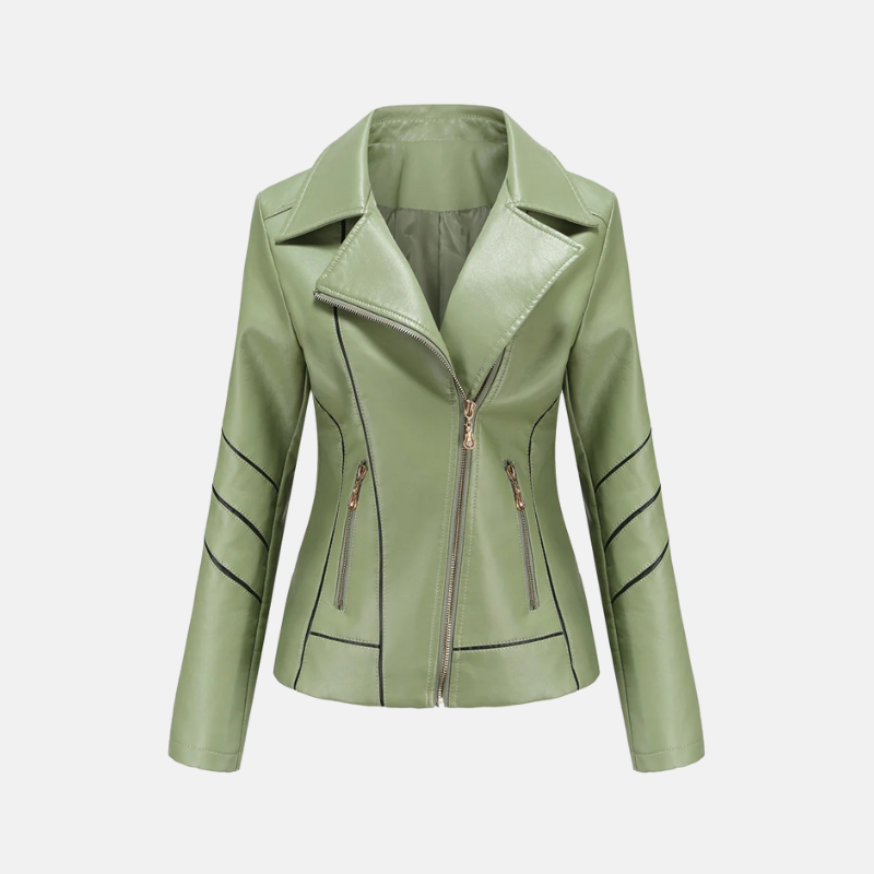 Slim Faux Leather Slim Fit Jacket 