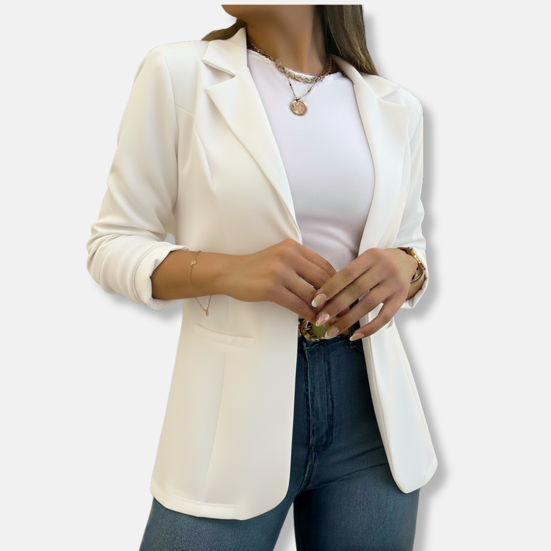 Tailored Fit Lapel 3/4 Sleeve Blazer 