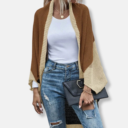 Isla Oversized Cardigan Sweater | Open Front Batwing Sleeve Sweater