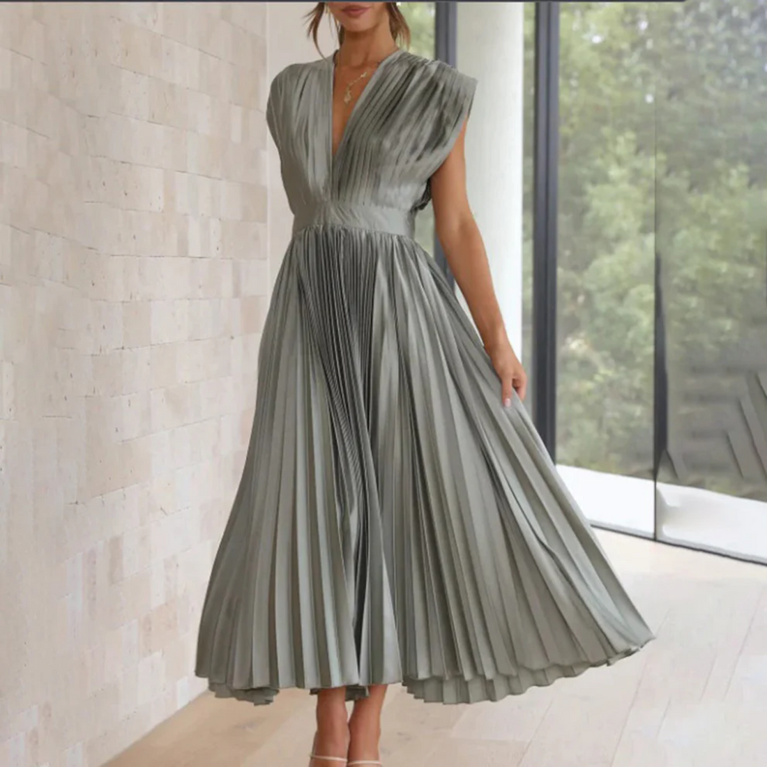 Terise - Airy ruffled maxi dress