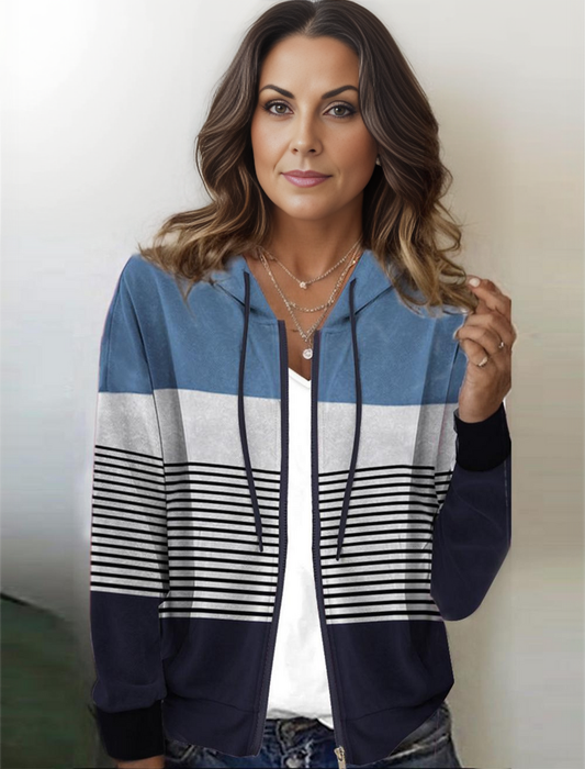 Printed Hooded Winter Cardigan Jacket
