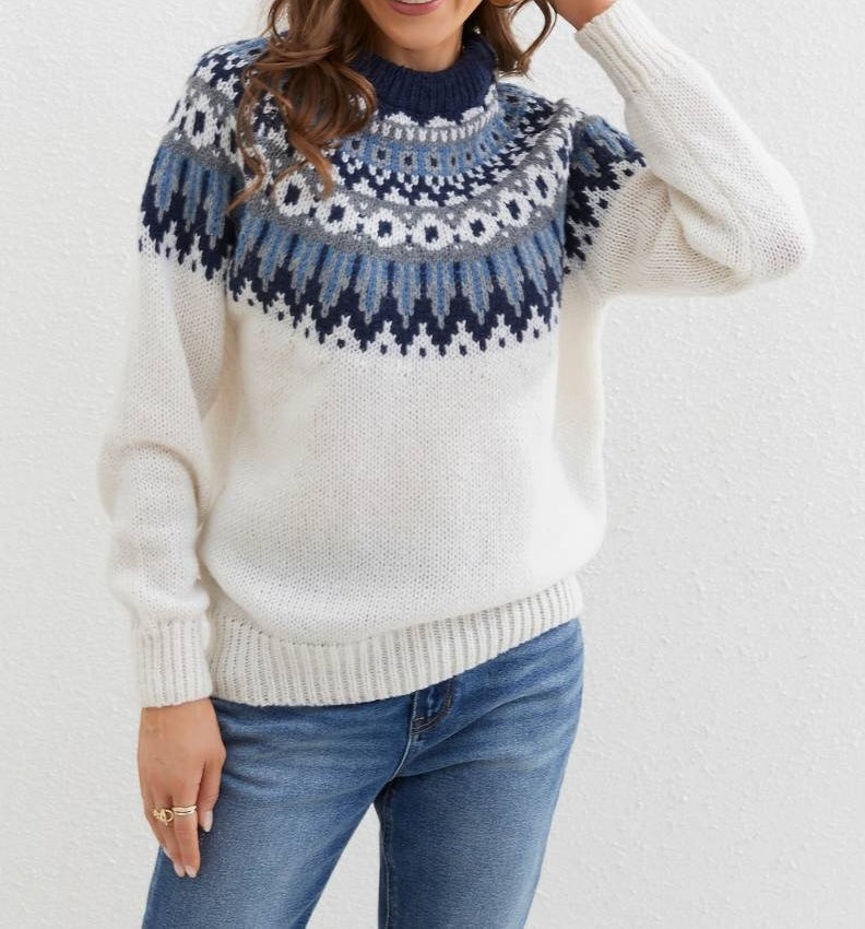 Aileen - stylish ethnic patterned sweater