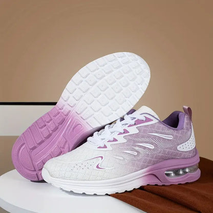 Women's Athletic Sneakers - Breathable Mesh - Cushioned Sole - Lace-Up Comfortable Fit