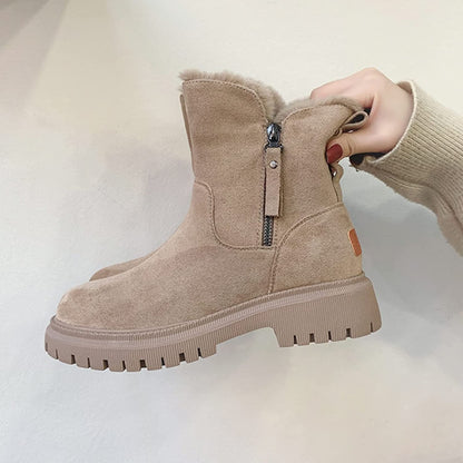 Women's snow fur-lined boots