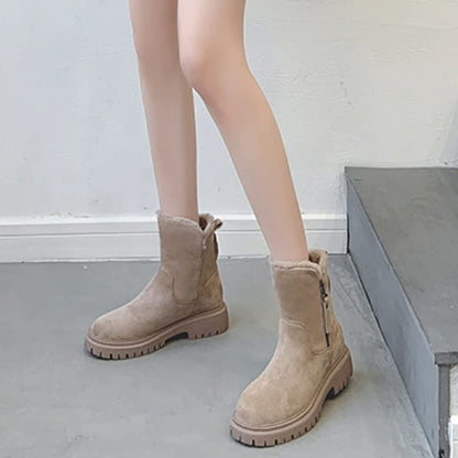 Women's snow fur-lined boots