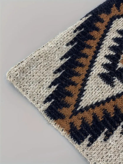 Tribal knitted cardigan cape sweater for women