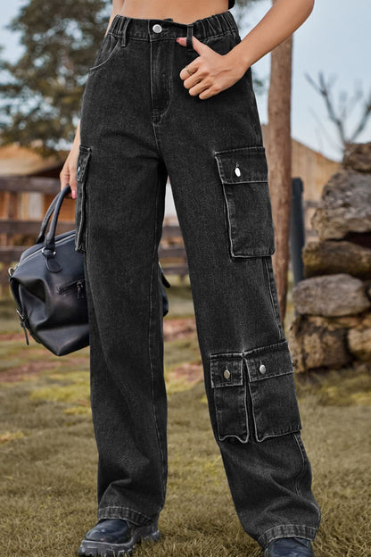 Jade - loose fit long jeans with pockets