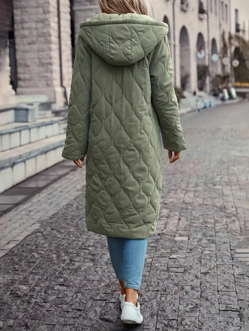 Women’s long loose hooded winter jacket