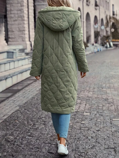 Women’s long loose hooded winter jacket
