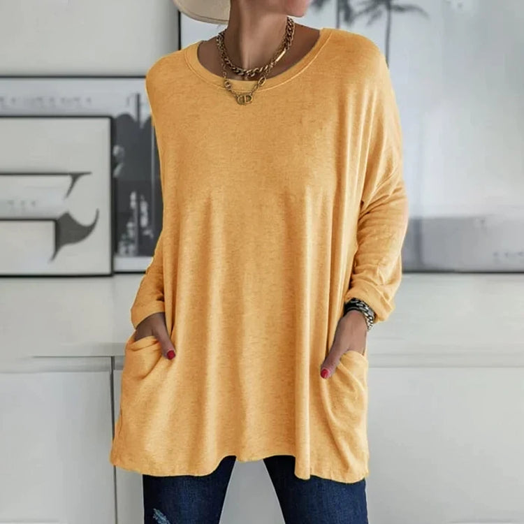 Women's loose casual sweater with long sleeves