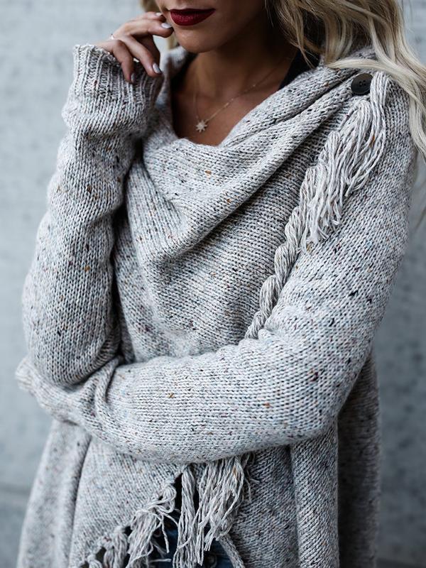 Slim Diagonal Mid-Length Sweater
