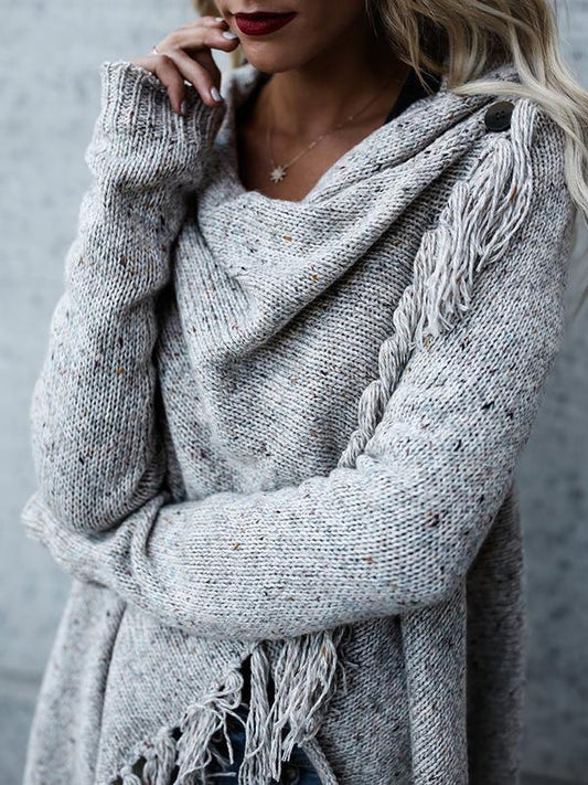 Slim Diagonal Mid-Length Sweater