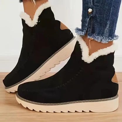 Women's faux suede snow retro cotton boots