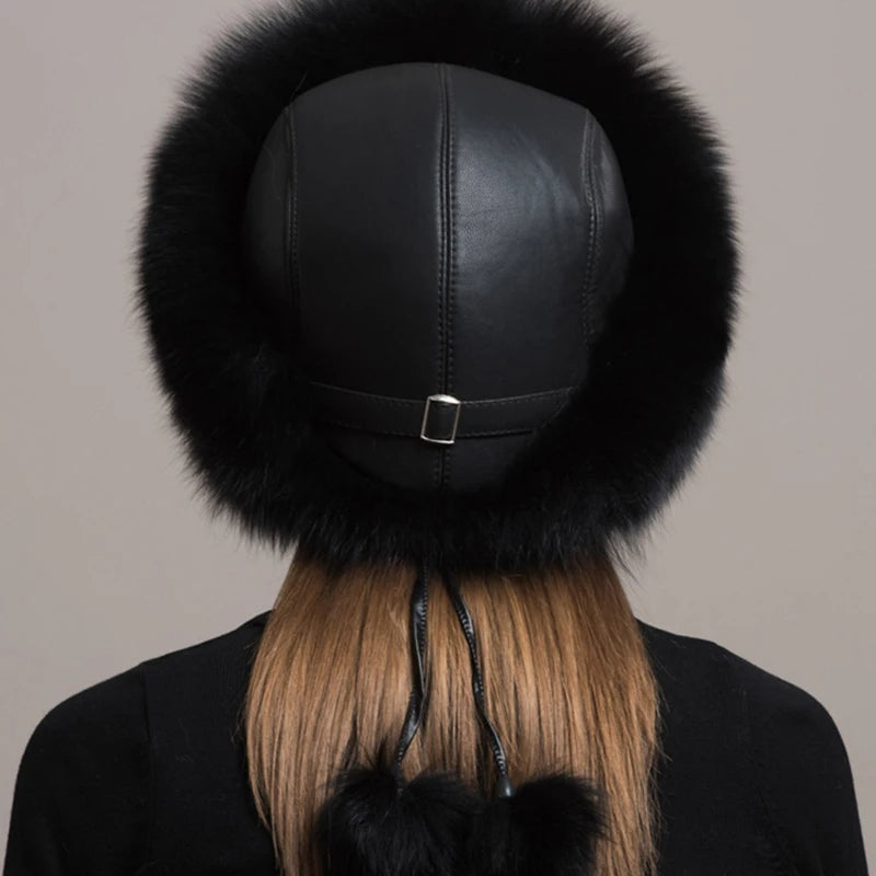 Isabella Voluminous Fur Hat | Solid Head-Covering Fur Hat