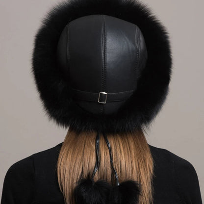 Isabella Voluminous Fur Hat | Solid Head-Covering Fur Hat