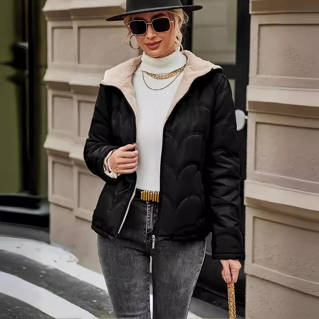 Women's warm short cotton suit