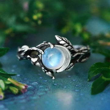 Celestial moonstone ring