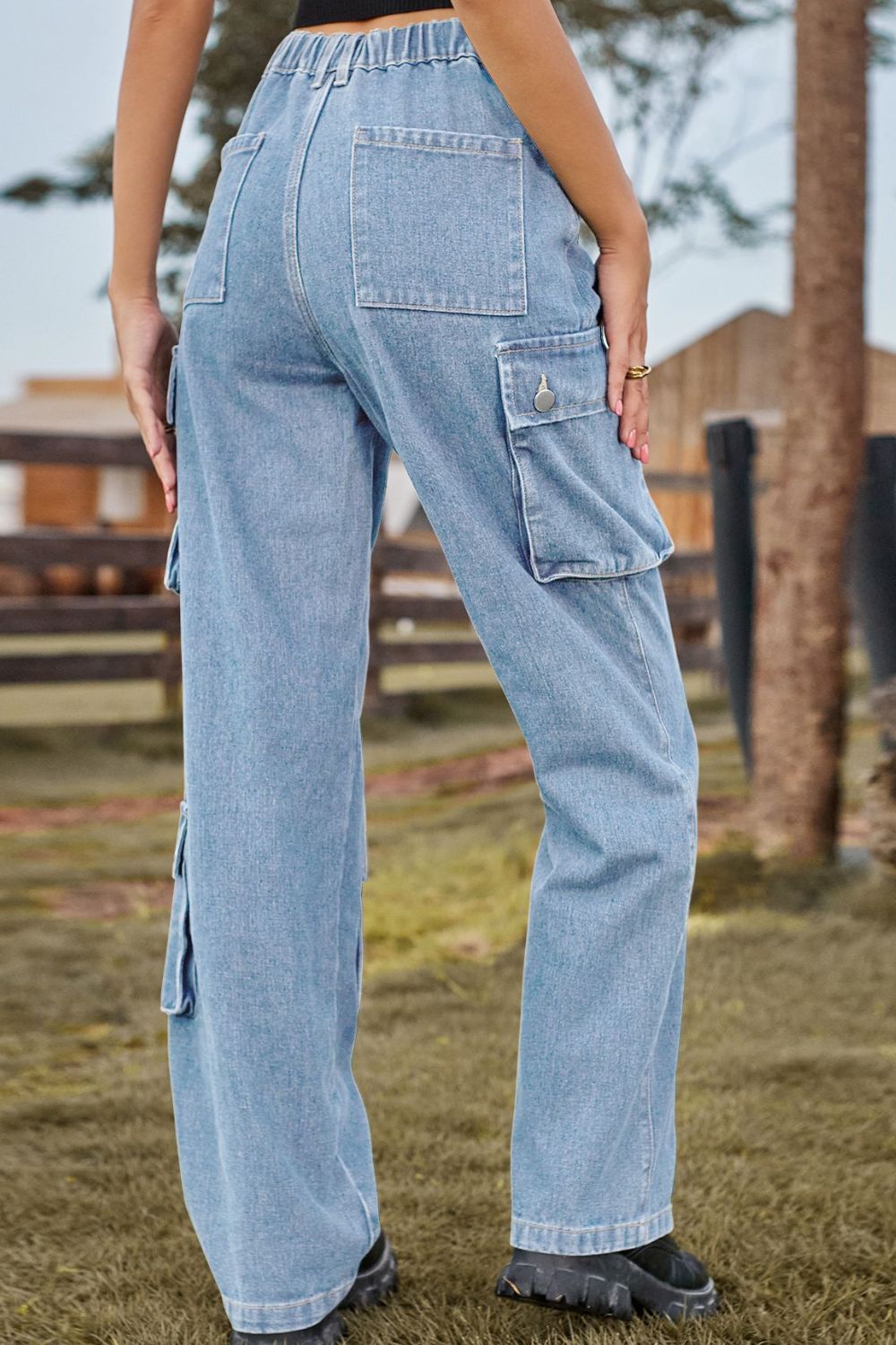 Jade - loose fit long jeans with pockets