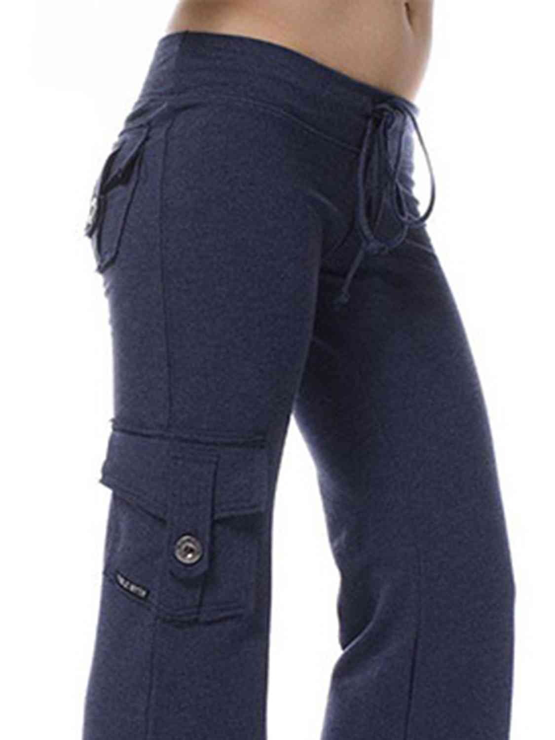 Women's mid rise cargo wide leg pants