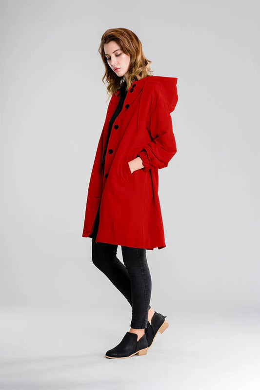 Loose Fit Mid-Length Windbreaker Jacket