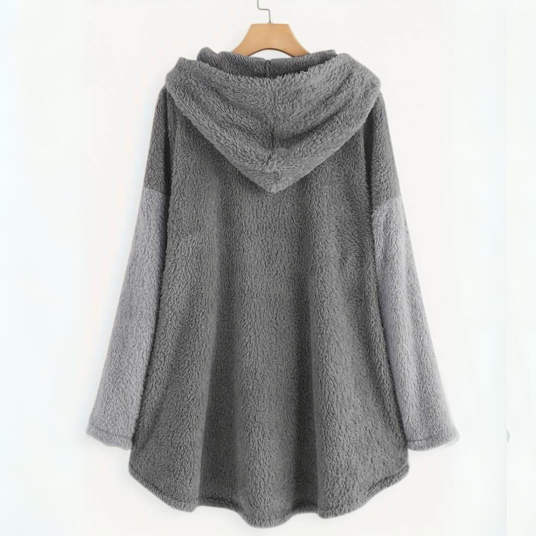 Women's fluffy cat hoodie
