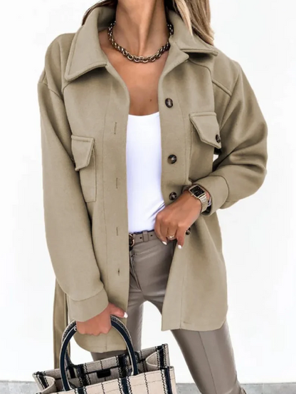 Lexie - lapel single-breasted loose jacket