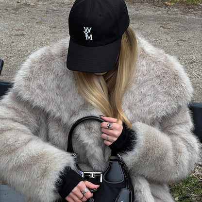 Women's faux fur coat for fall winter