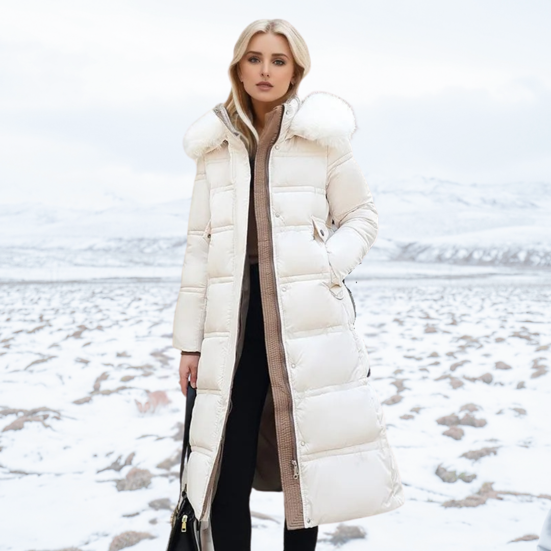 Padded Belted Long Winter Coat