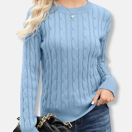 Cable Knit Crew Neck Sweater