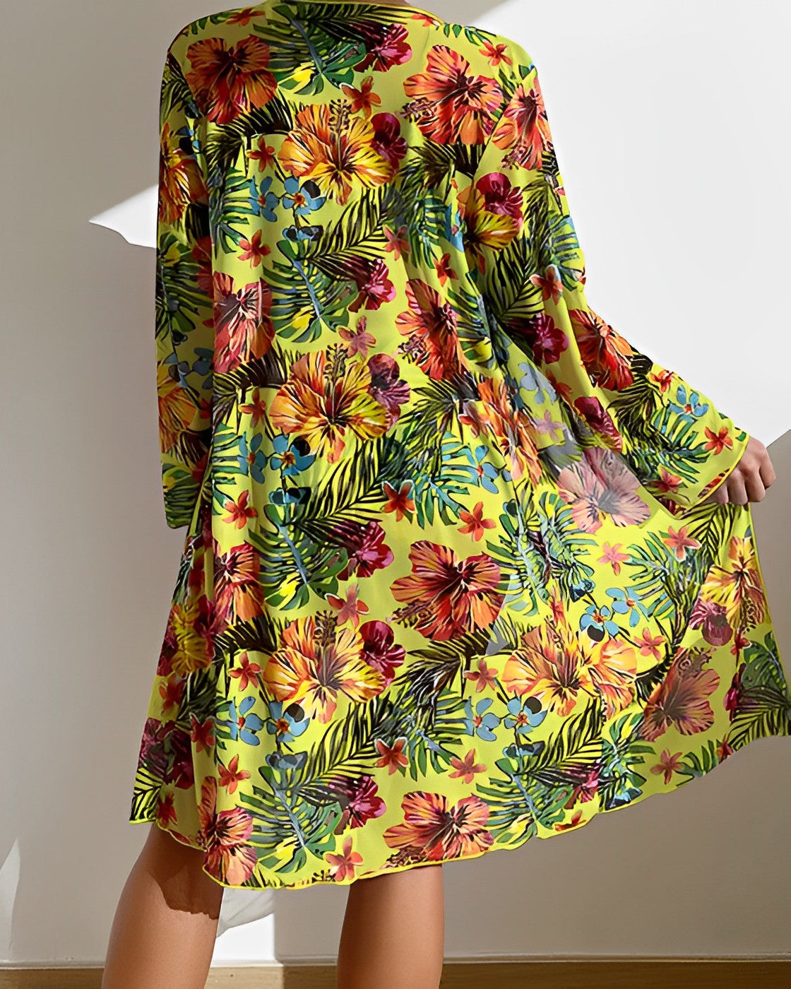Tie-Front High-Waist Swim Setnull