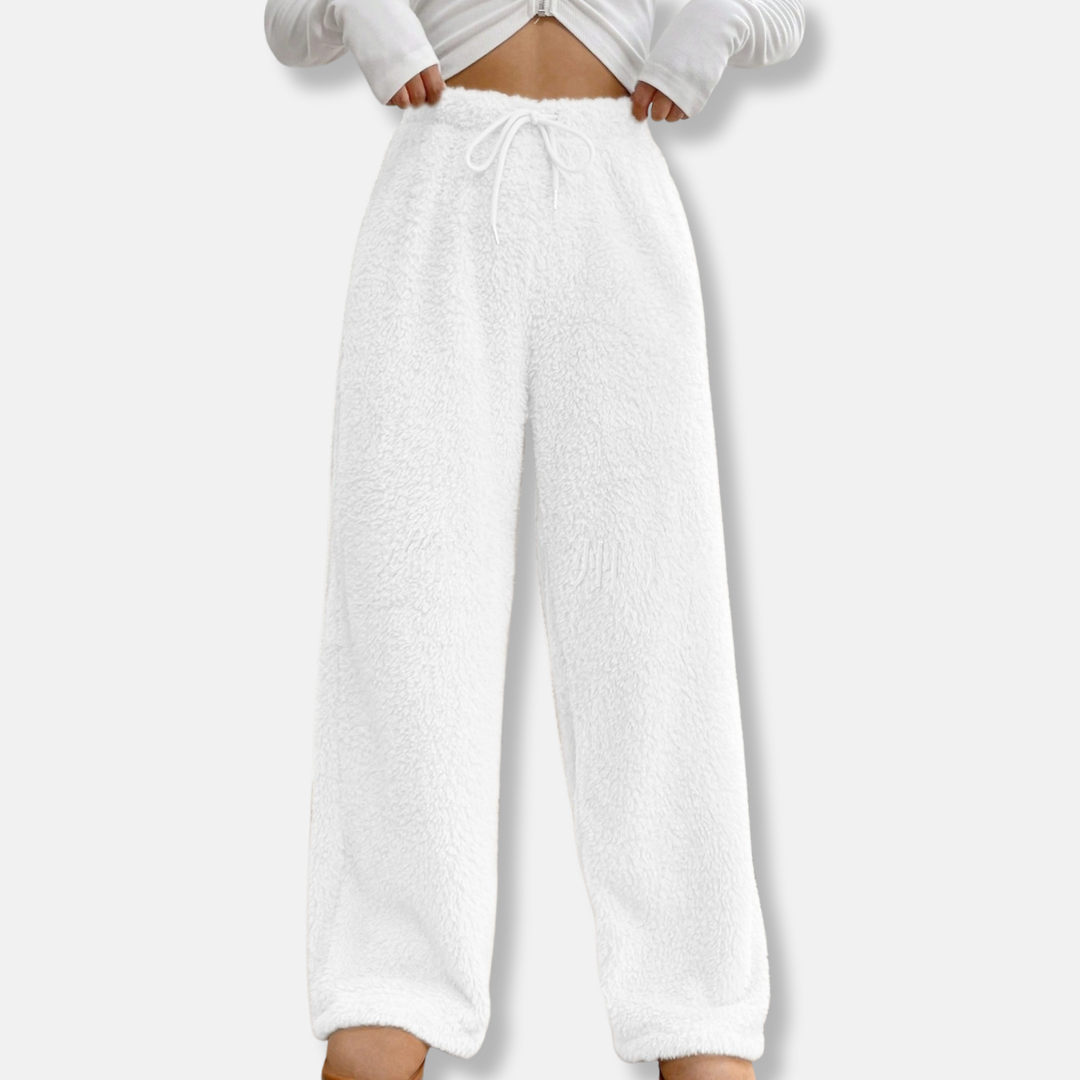 Women’s Lounge Pants – Plush Fleece – Relaxed Fit – Drawstring Waist – Full Length