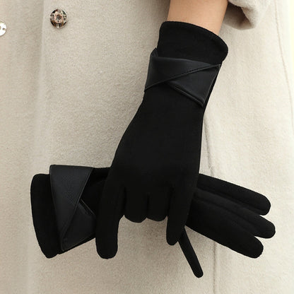 Isla Wrapped Strap Form-Fitting Gloves | Solid Wrist-Length Gloves