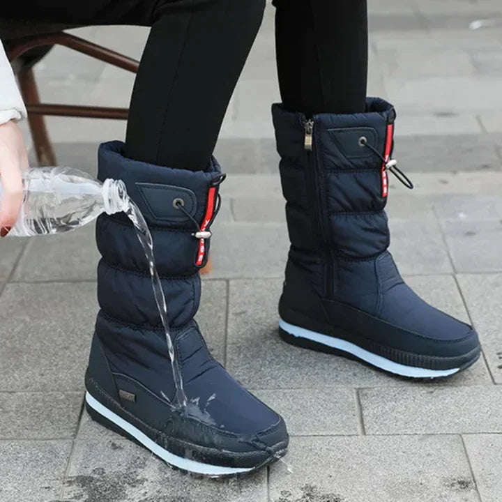 Waterproof fur-lined snow boots for women