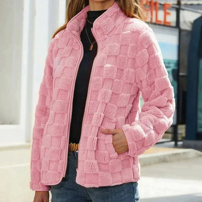 Women's super soft short fleece jacket