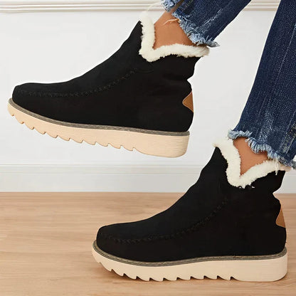 Women's casual thick-bottom short-sleeved boots
