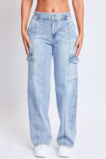 Nichelle - high-rise straight cargo jeans