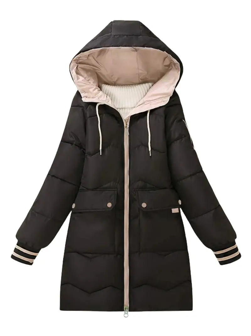 Women's thickened hooded winter coat