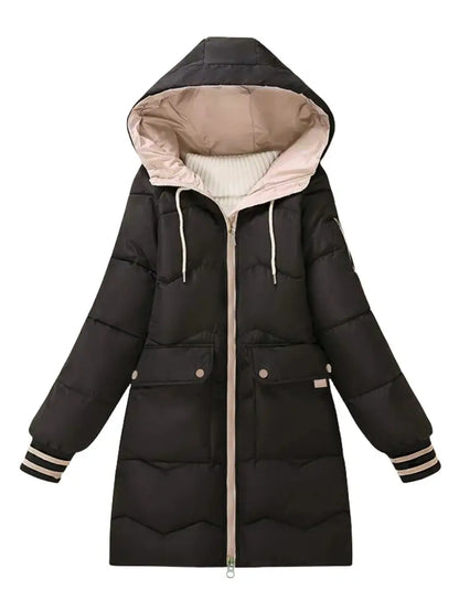 Women's thickened hooded winter coat