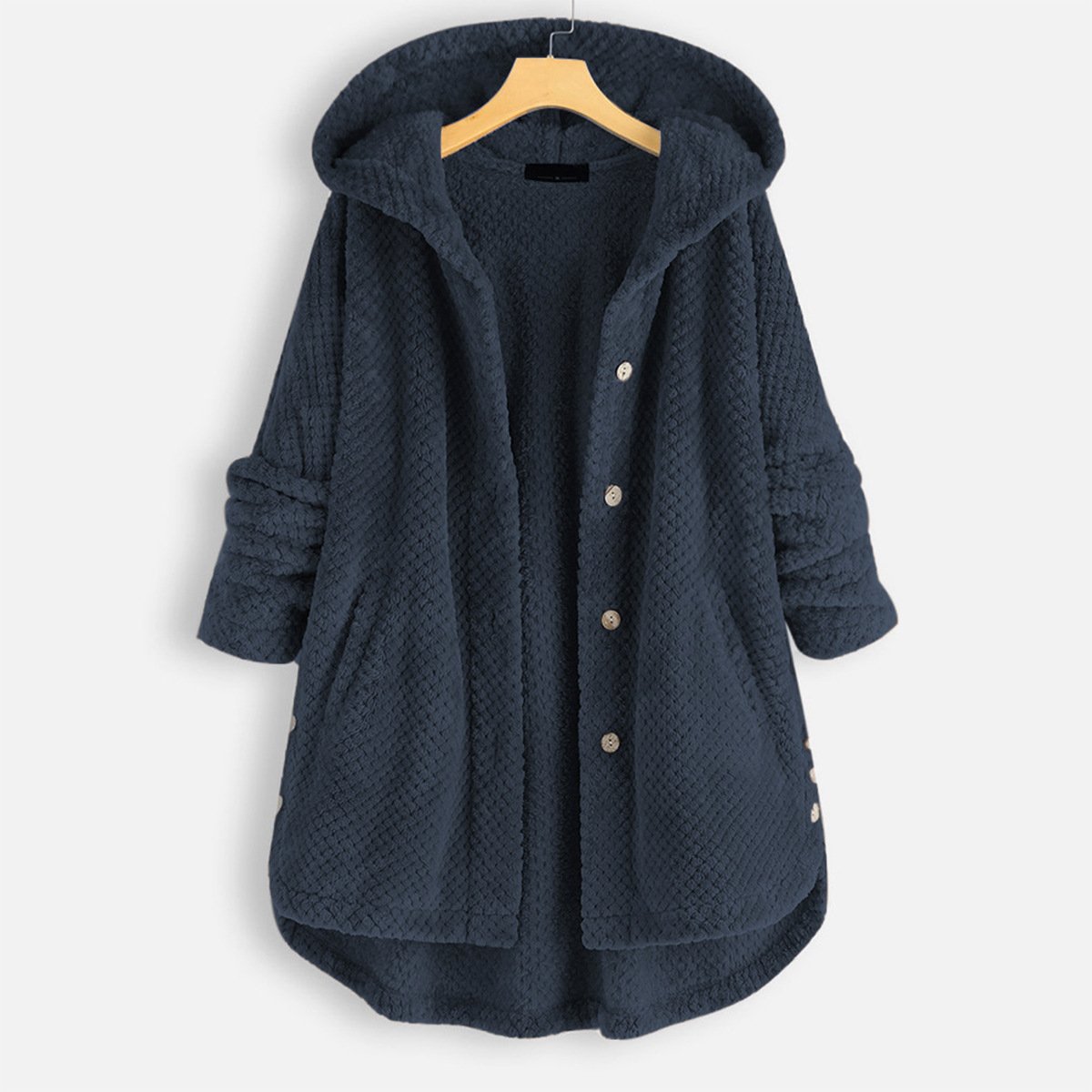 Women's loose large fleece sweater