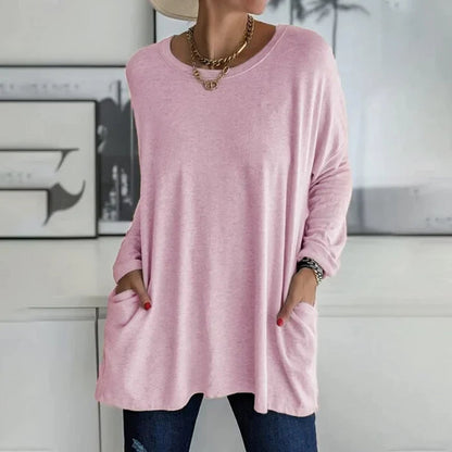 Women's loose casual sweater with long sleeves